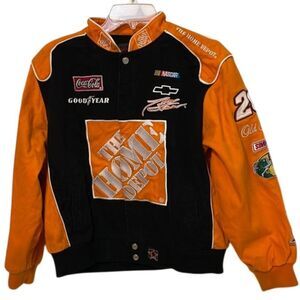 JH Design Vintage Nascar Tony Stewart Home Depot Jacket Kids Size 2XL 13-14
